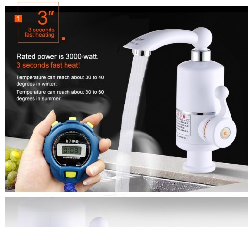 Robinet Electric instant tip filtru pentru apa calda