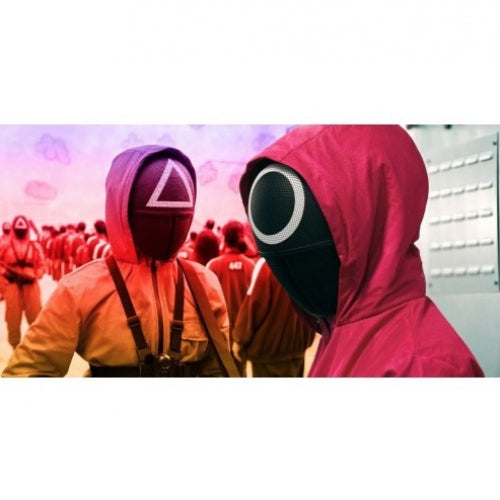 SQUID GAME MASK, MASCA DIN JOCUL CALAMARULUI, PLASTIC REZISTENT