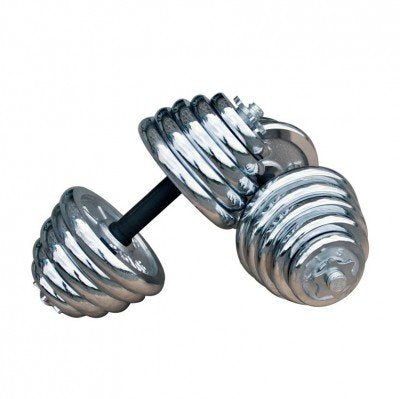 Set 2 piese gantere cromate 10KG