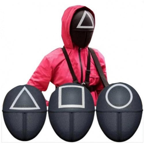 SQUID GAME MASK, MASCA DIN JOCUL CALAMARULUI, PLASTIC REZISTENT