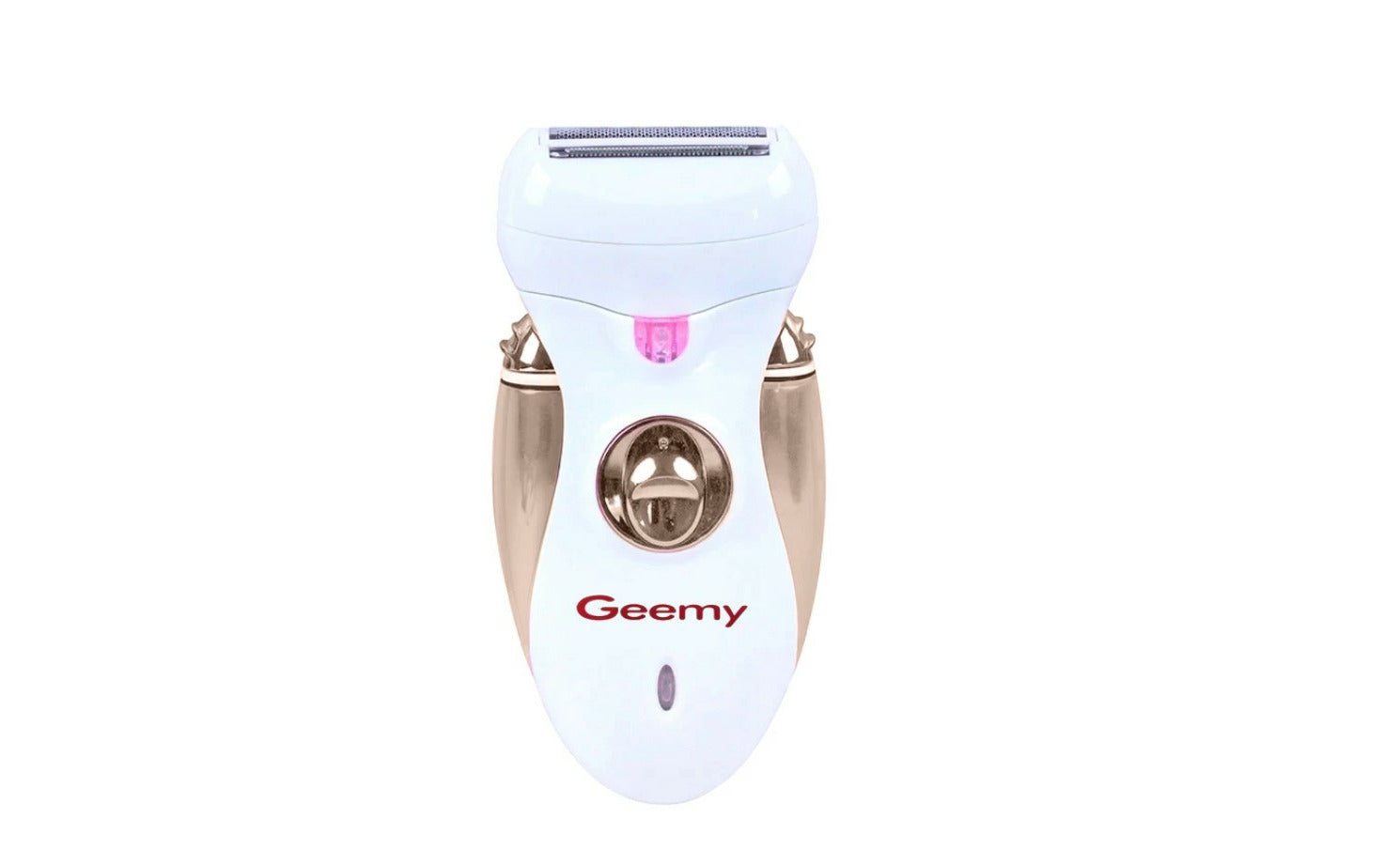 Epilator electric Geemy GM-3080, alimentare acumulator, 2 capete interschimbabile, 2 trepte viteza, Alb