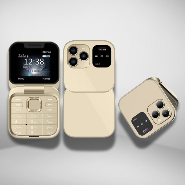 Telefon pliabil i16 Pro - compact, funcțional și elegant