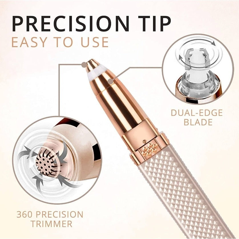 Epilator facial si sprancene, portabil, reincarcabil, 2 in 1