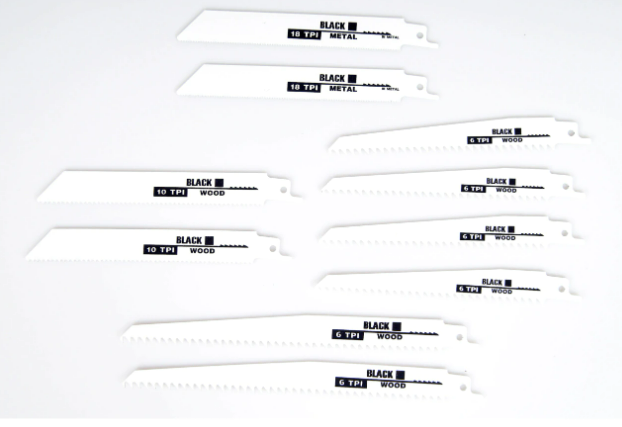 Set 10 panze fierastrau tip sabie. Metal si Lemn, lungimi diferite