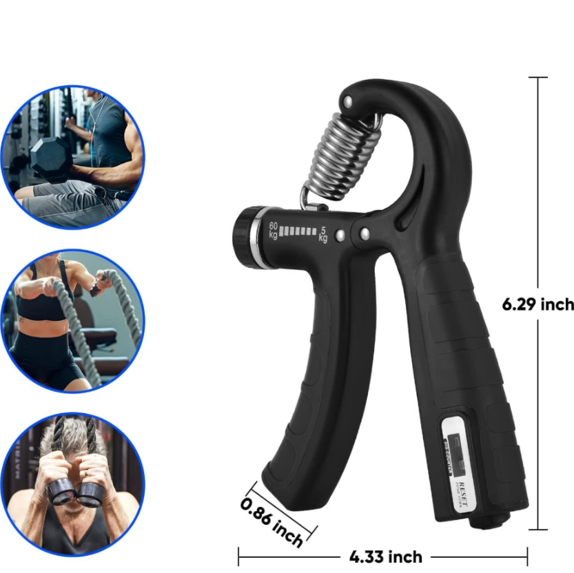 Flexor, ajustabil 5-60kg, pentru dezvoltarea muschilor si recuperare dupa accidentari, Antrenament Maini, Antebrat