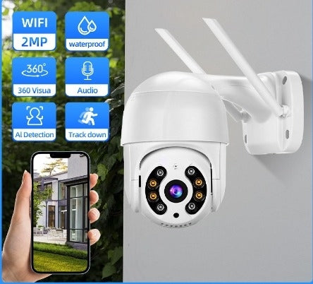 Set X2 Camere supraveghere RESIGILATE WIFI, interior / exterior, Rotativa, Cu Detectare Miscare 360