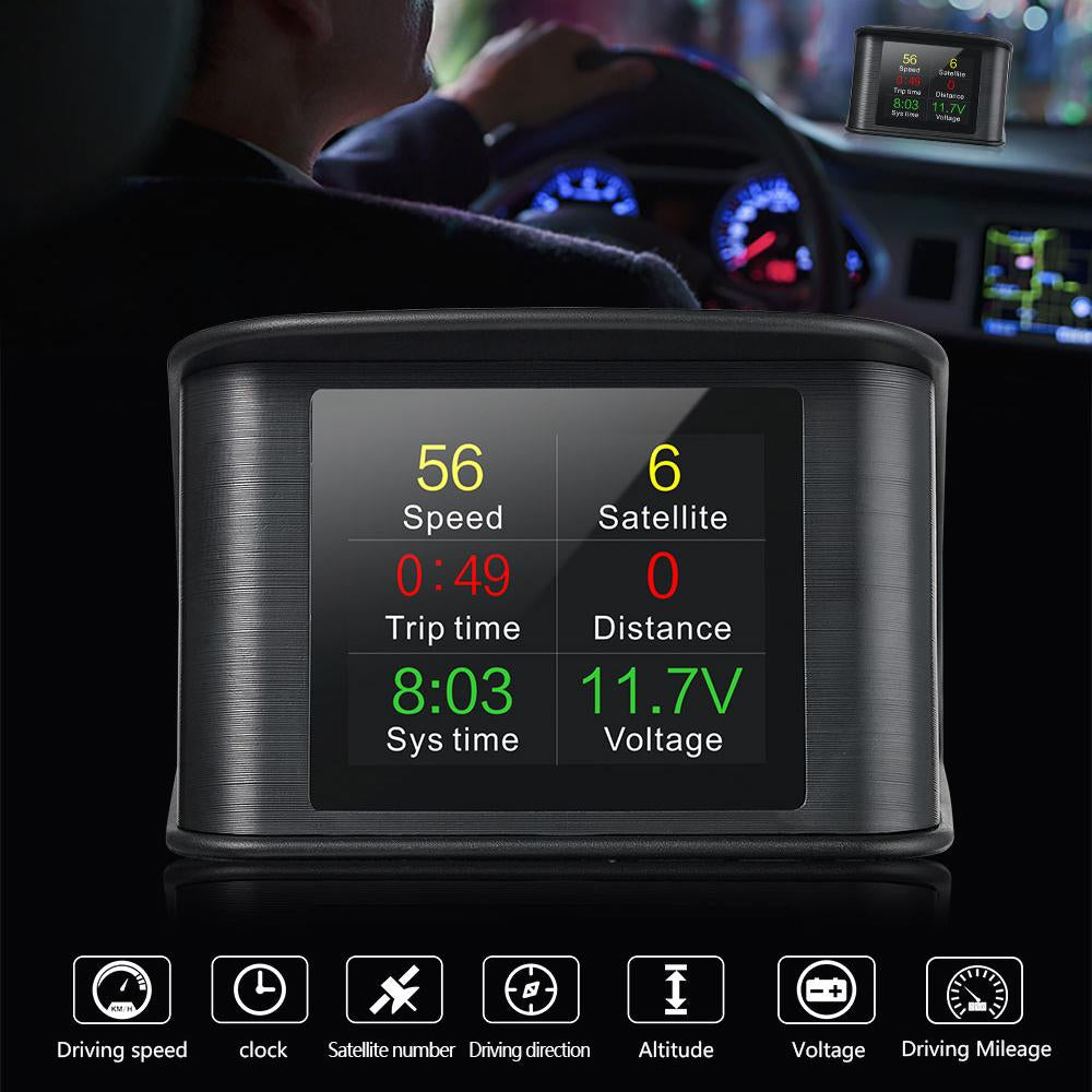 Head Up Display T600 2.2 inch auto Digital cu TFT LCD multi-color, viteza & conducere distanta