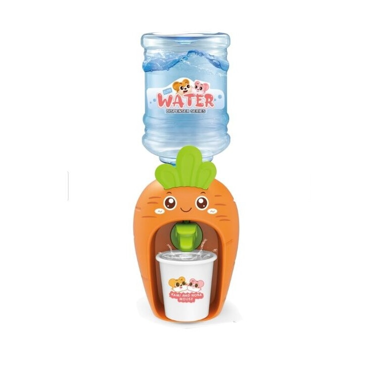 Dozator de apa pentru copii, Morcov, Plastic, Multicolor, 23 cm
