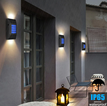 Set 2x lampi solare exterior, LED, Impermeabilitate IP65