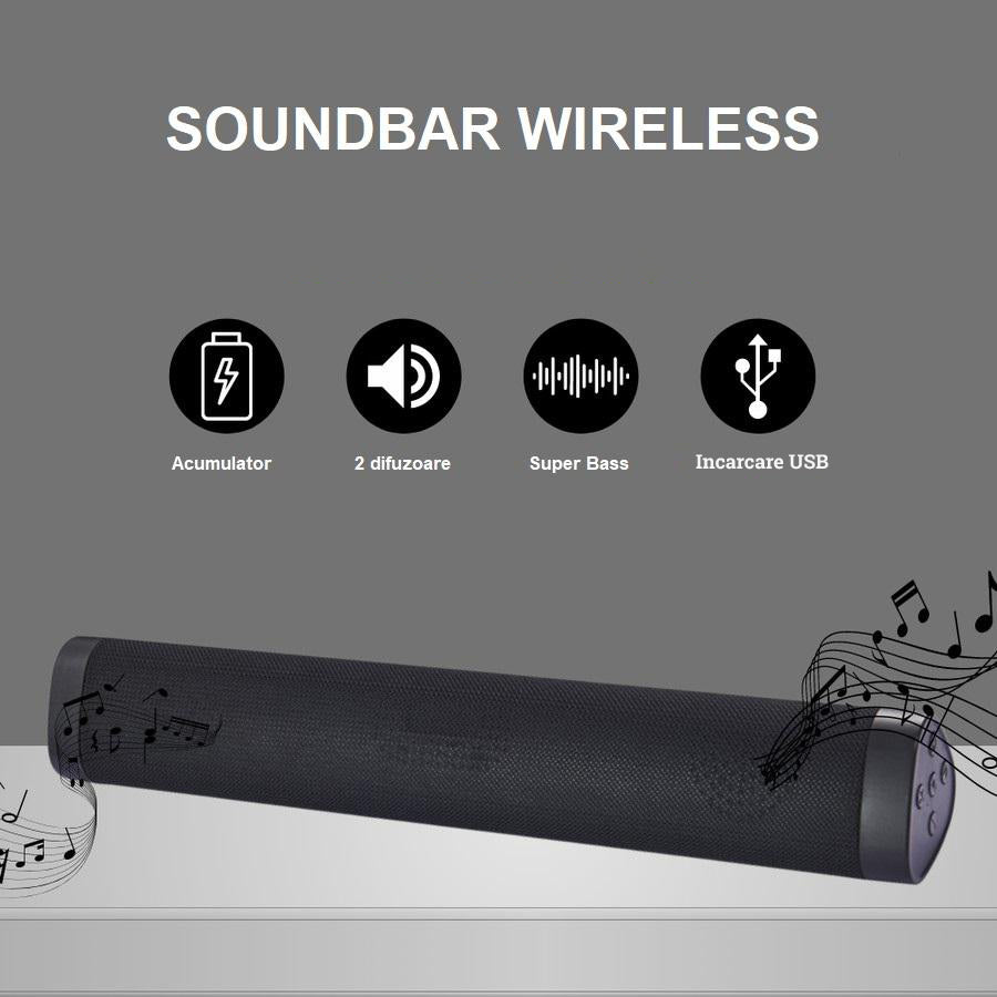 Soundbar Bluetooth Stereo, Incarcare USB, Slot Card, Aux, 2x5W, A15