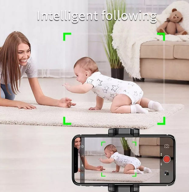 Suport smart Apai Genie, portabil pentru telefoane mobile cu detectare faciala si rotire 360 de grade