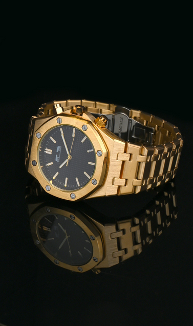 Set Ceas Barbati + Bratara Piele Matteo Ferari, GOLD