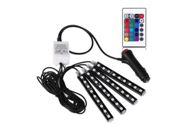 Pachet Promotional Receiver bluetooth audio pentru boxe + Lumini Ambientale auto RGB