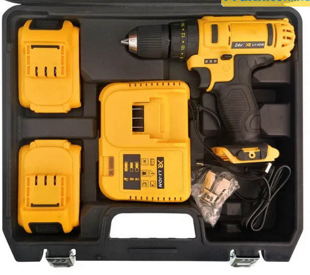 Trusa Bormasina 24V cu 2 acumulator si incarcator + 30 Accesorii