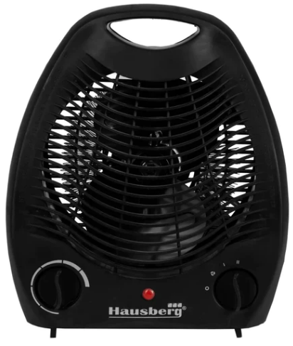 Aeroterma Hausberg HB-8501, 2000 W, 2 trepte de putere, termostat reglabil