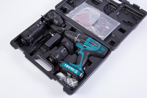 Bormasina multifunctionala 4 in 1 functie de gaurit, slefuit, insurubat si taiat, cu acumulator 18V