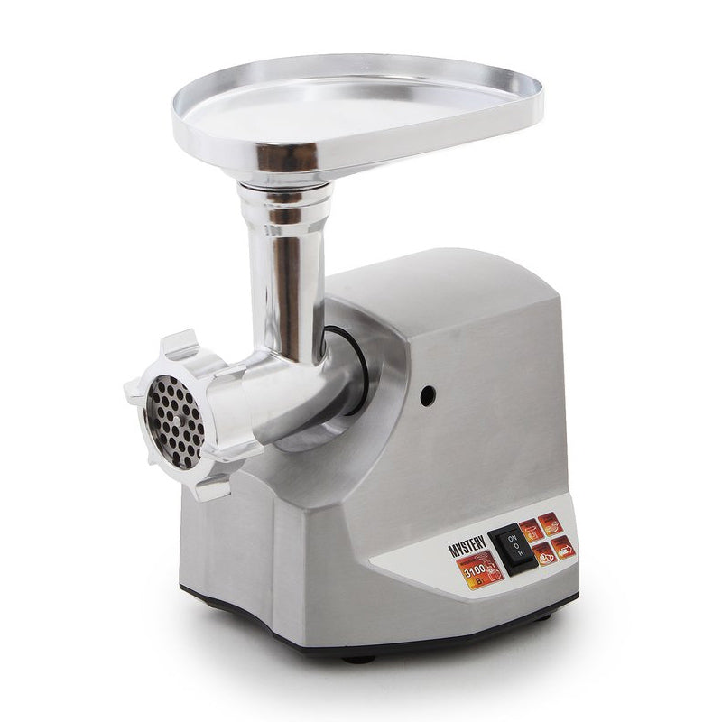 Masina electrica de tocat carne Mystery Home, 3100 W, 2 viteze, functie reverse, 3 site incluse