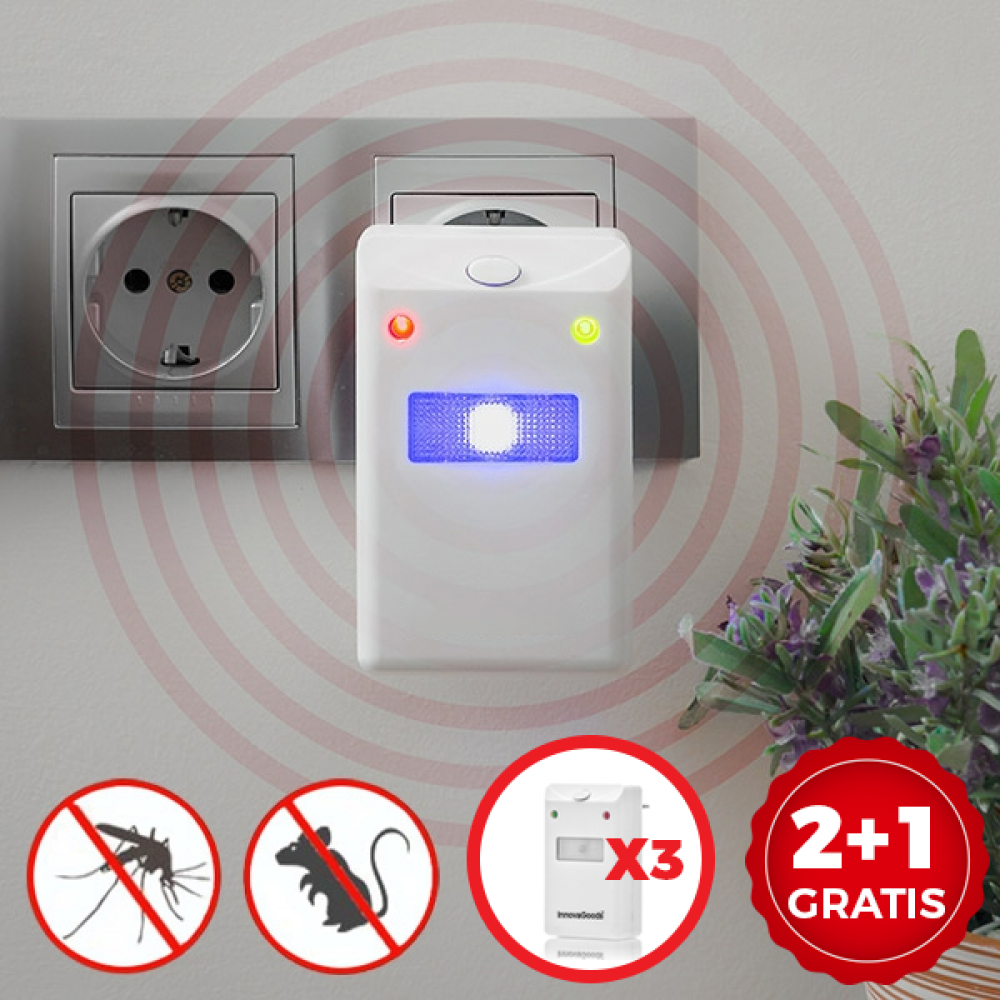 Oferta limitata Set 2 aparate anti insecte Pest Repeller plus 1 Gratis