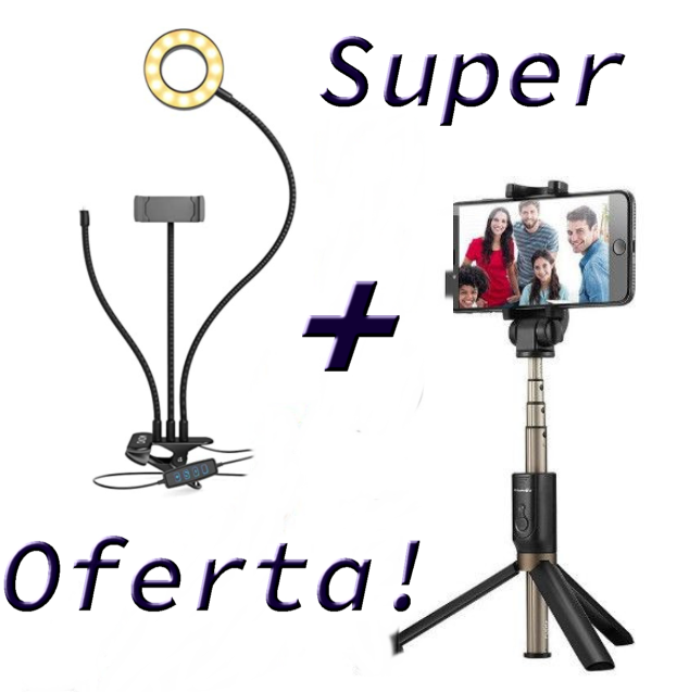 Pachet Promotional!!!  Suport flexibil pentru telefon cu 3 moduri + Trepied si selfie stick cu telecomanda pentru telefon