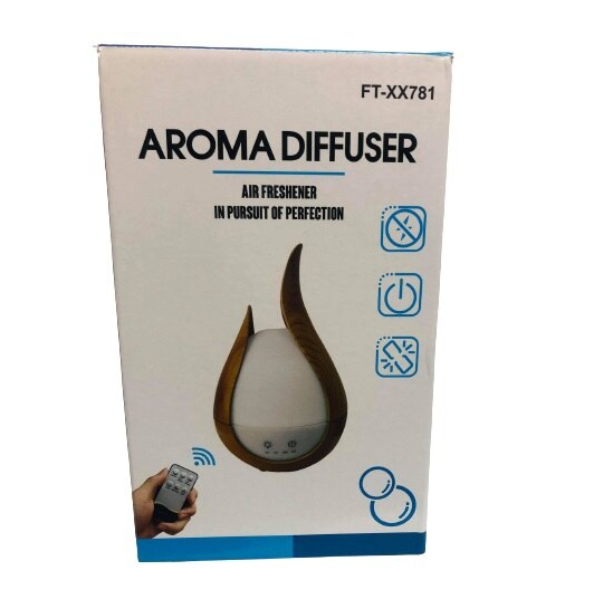 Difuzor aromaterapie cu ultrasunete si lumina LED 7 culori si telecomanda