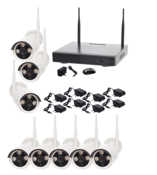 Sistem Supraveghere WIFI 8 Camere Exterior HD 720P Wireless