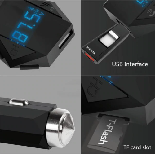 Car Kit modulator auto FM N8 PLUS functie de receptor si bluetooth