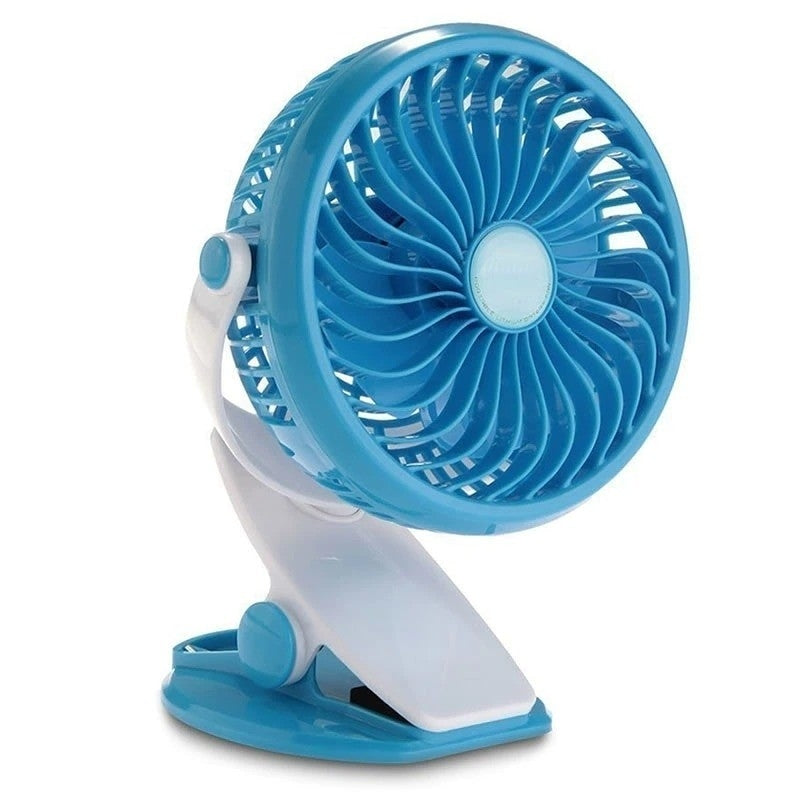 Ventilator mini, clema pentru prindere, acumulator inclus