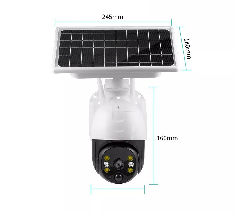 Camera de supraveghere, wireless, cu panou solar, 1080p, WiFi cu cartela sim, infrarosu