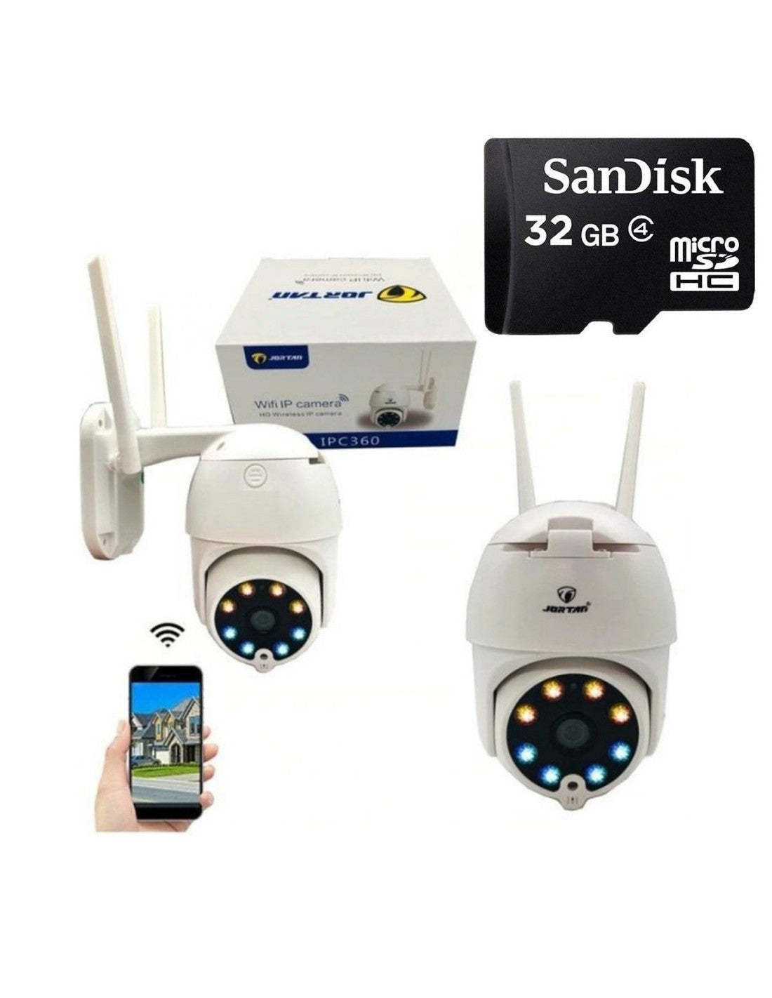 CAMERA SUPRAVEGHERE WIFI, INTERIOR / EXTERIOR, ROTATIVA, CU DETECTARE MISCARE JORTAN