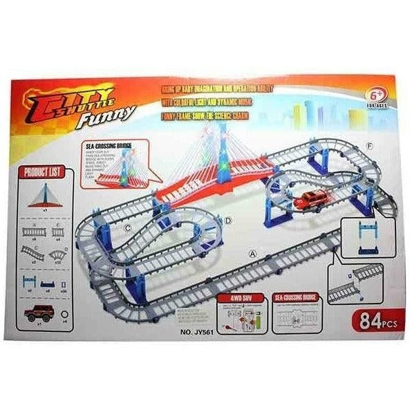 Set Pista cu Masina, 84 piese