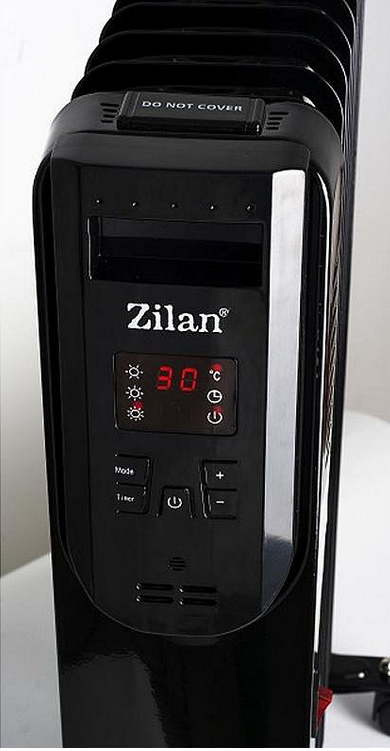 Calorifer electric ulei, Zilan ZLN-3031, 9 elementi, telecomanda, ecran LED, 2000W