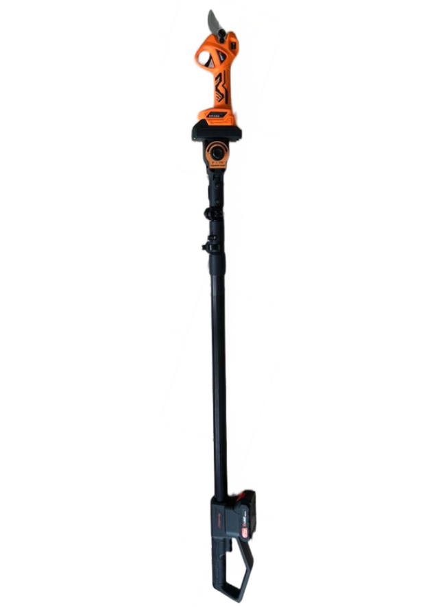 Set complet Foarfeca electrica + Mini fierastrau cu 2 acumulatori 48V, extensie telescopica 120-240cm