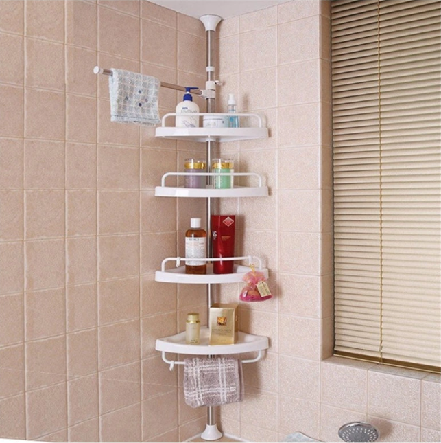 Etajera colt pentru baie Multi Corner Shelf GY-188, inaltime 100-320 cm