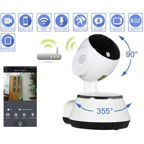 Camera Smart Wifi cu rotire 180, transmisie LIVE si monitorizare prin telefon