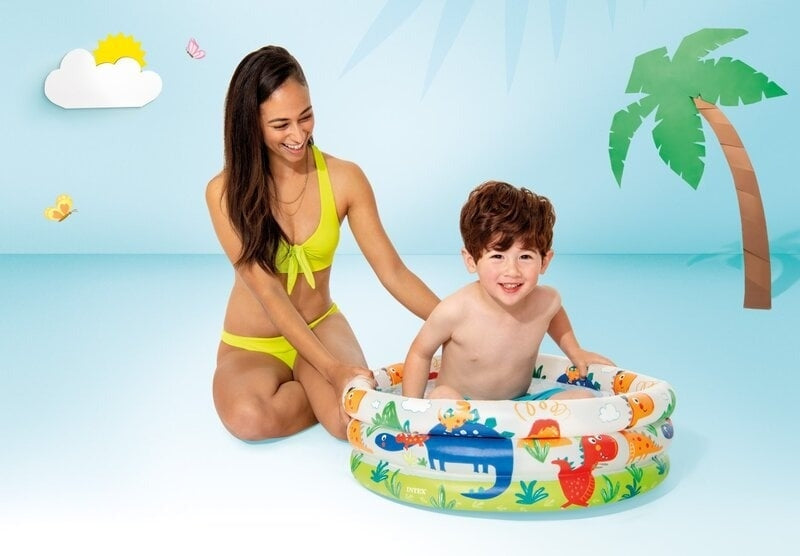 Piscina cu 3 cercuri pentru bebelusi, Intex 57106, 1-3 ani 61x22cm