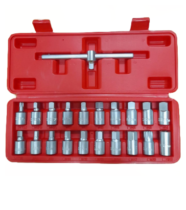 Set chei tubulare pentru buson ulei 21 piese