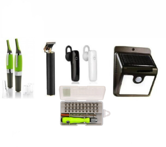 PROMOTIE IMBATABILA! MASINA DE TUNS + CASCA BLUETOOTH + LAMPA SOLARA + TRUSA 32 PIESE + TRIMMER MICRO TOUCH, TOTUL LA DOAR 124.90 LEI!