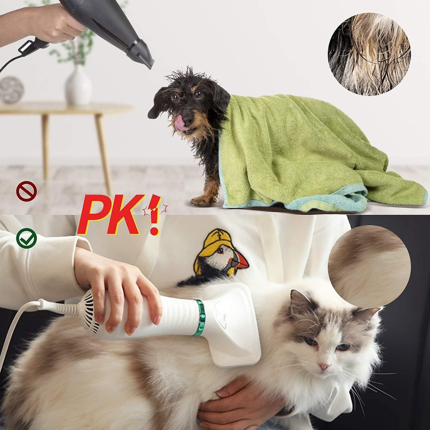 Perie cu feon 2 in 1 pentru animale