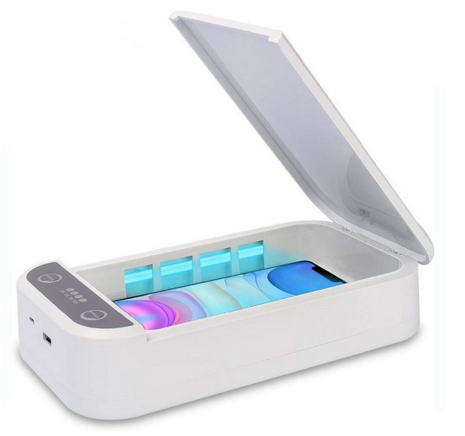 Pachet promotional Termometrul digital non-contact + Pulsoximetrul digital cu display + Sterilizator UVC 2 in 1, pentru telefon si obiecte mici , functie de incarcare USB