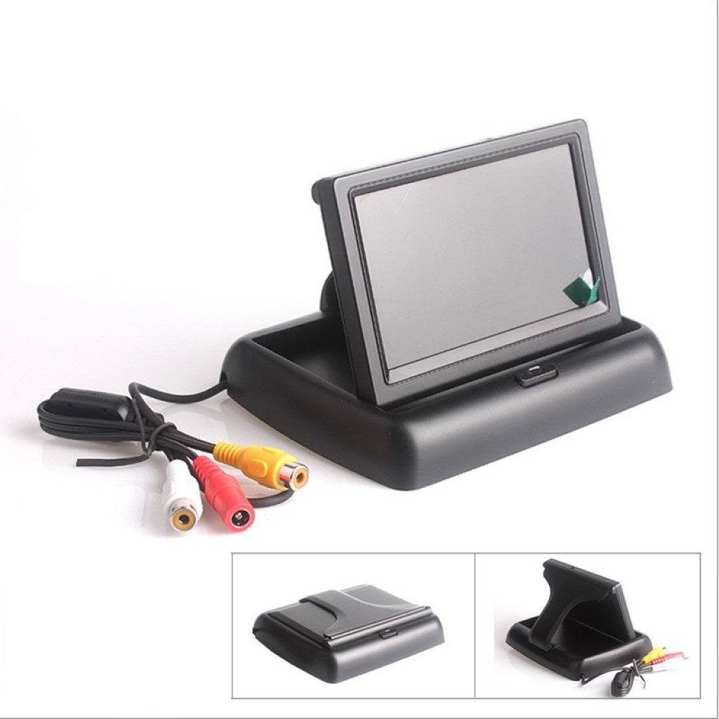 Pachet Asistenta la Parcare Cu Monitor Video Auto Rabatabil Lcd 3.5 Inch si Camera