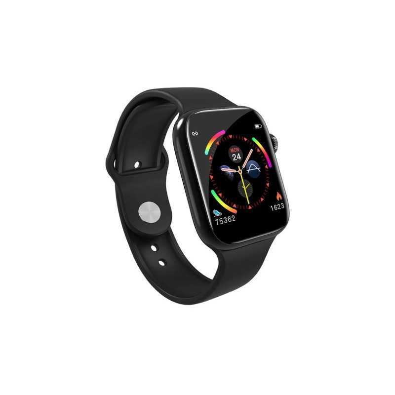 Ceas Smartwatch  Bluetooth, Pedometru, Monitorizare Somn Ritm CardiacActivitati, Notificari, Negru, rezistenta apa