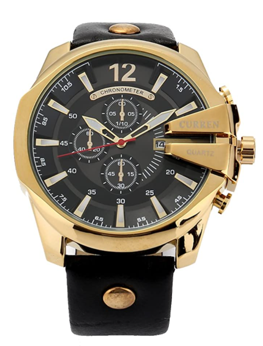 Ceas Barbatesc CURREN M8176 - Negru / Auriu