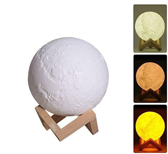 Lampa de veghe forma Luna 3d , cu umdificator Cadou 2 esente 10ml surpriza !!!