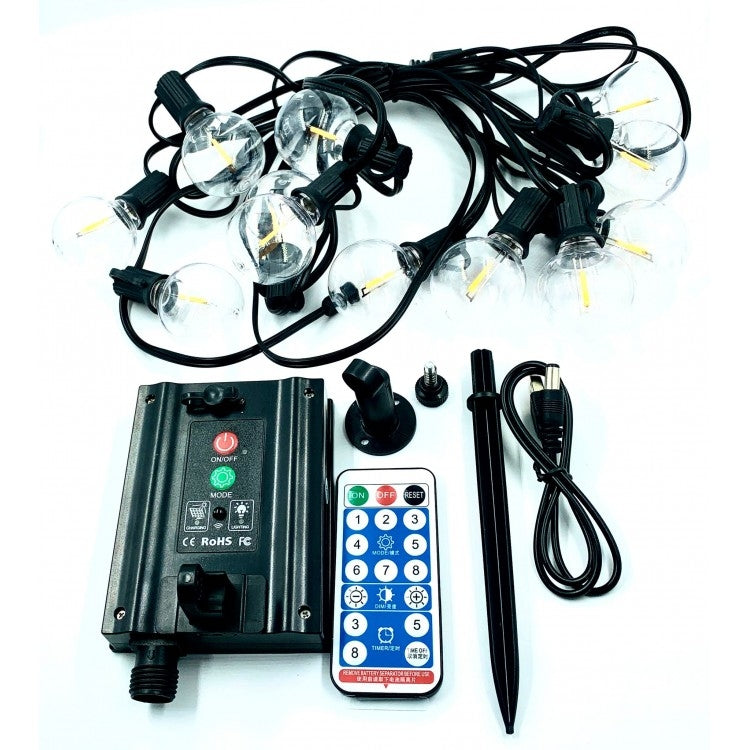 GHIRLANDA LUMINOASA SOLARA LED, 12 Becuri, 4 metrii