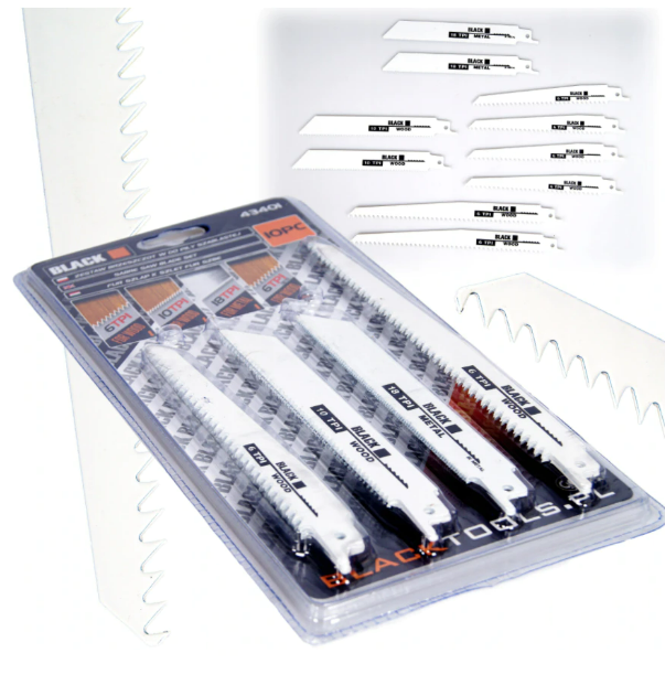 Set 10 panze fierastrau tip sabie. Metal si Lemn, lungimi diferite