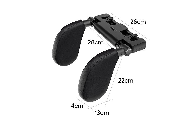 Tetiera auto, tip ergonomic pentru cap si gat cu suport de agatat, reglabila