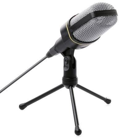 Microfon profesional Andowl QY-920 cu trepied pliabil, inregistrare vocala si karaoke