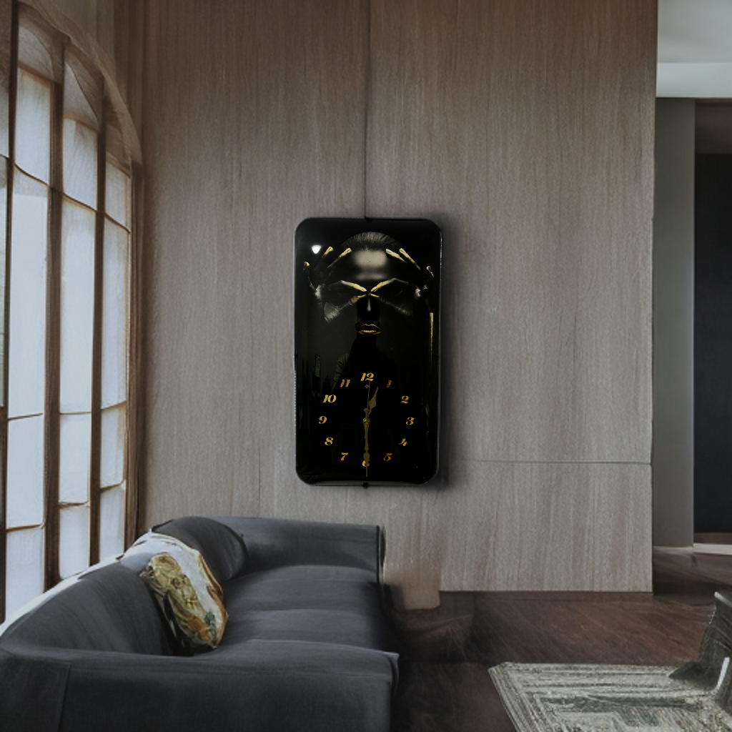 Ceas de perete Glassclock decorativ, 47 x 26 cm