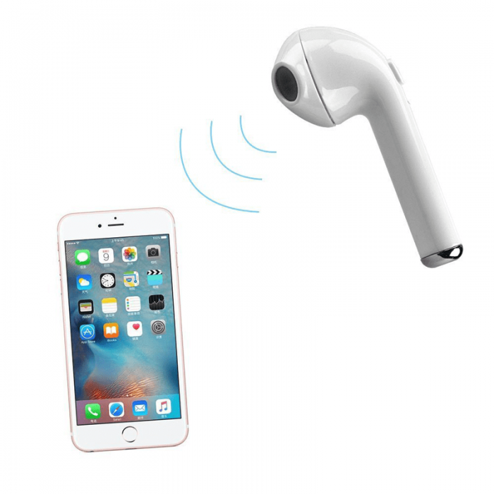 Casca Bluetooth I7 cu microfon aspect minimalist