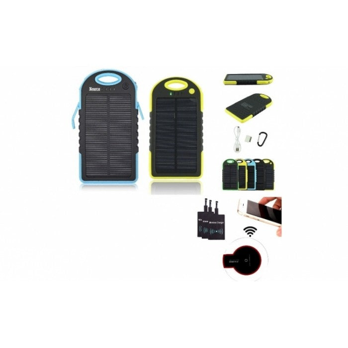 Baterie solara universala,10.000 mah + Cadou: Incarcator Wireless